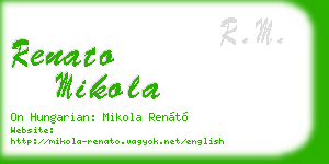renato mikola business card