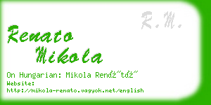 renato mikola business card